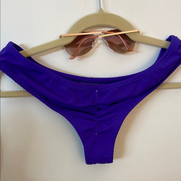 Milagros Lingerie | Colorful Patterned Bikini Top and Purple Bottom Size Large - Picture 4 of 7